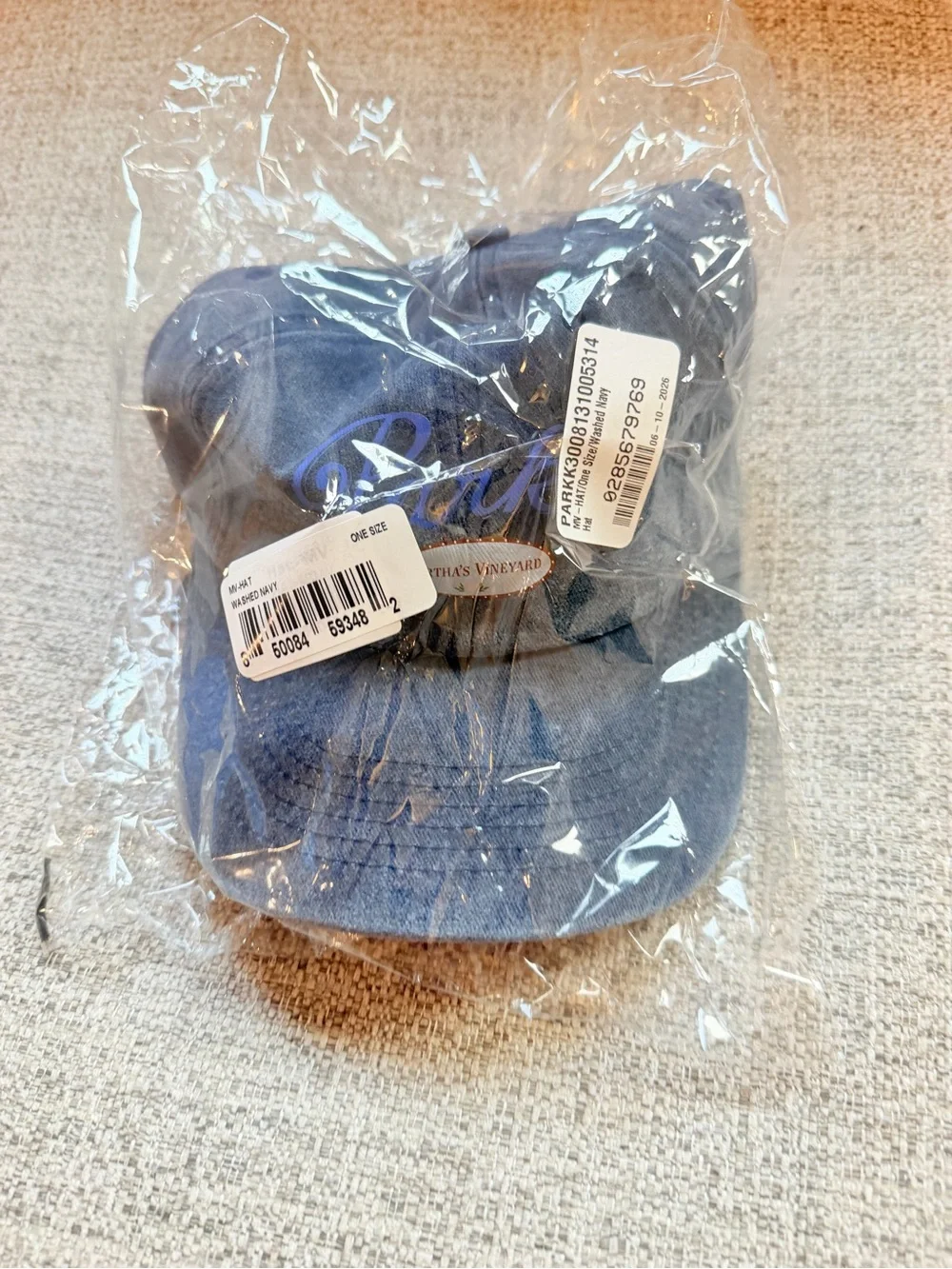 Parke x Martha's Vineyard Baseball Cap washed navy limited edition NIB